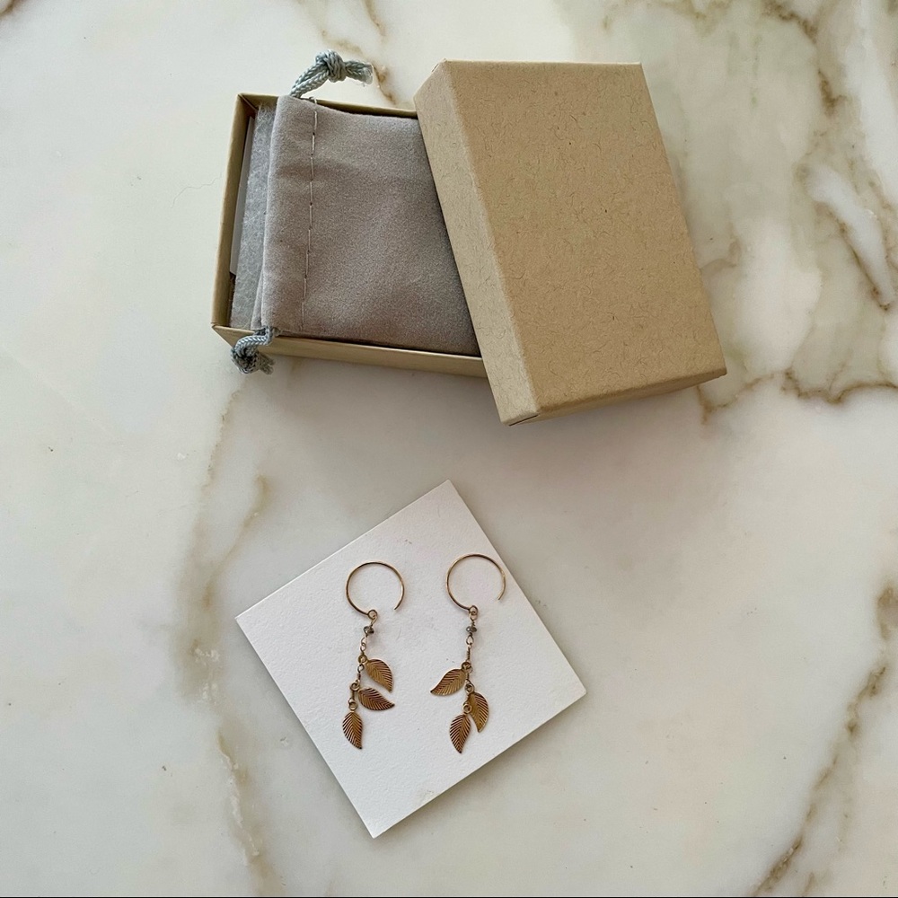 Chan Luu leaf dangle earrings
